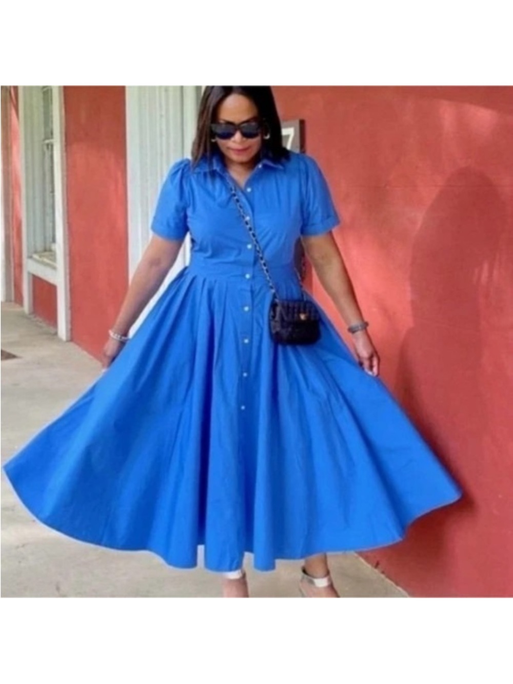 Gorgeous Alexis x Target Royal Blue Shirtdress
